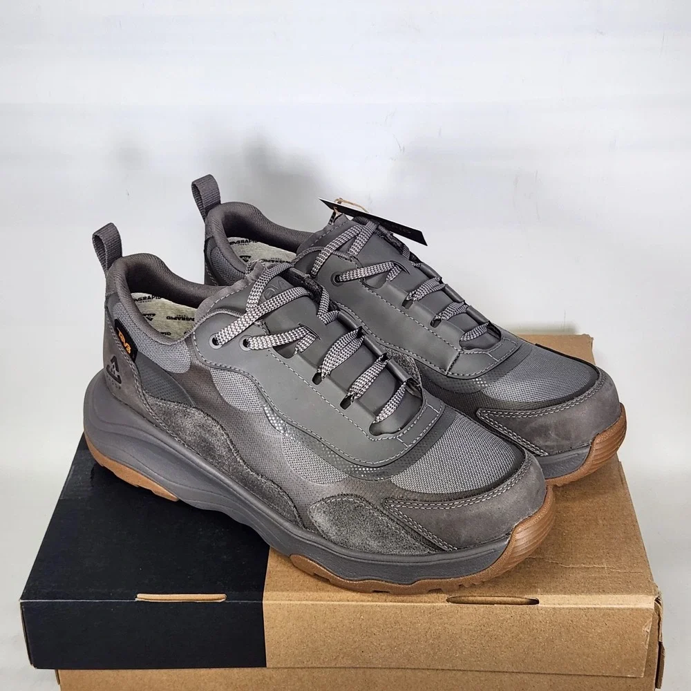 Teva Geotrecca Low RP Hiking Shoes Men Size 11 Dark Gull Grey Waterproof Sneaker